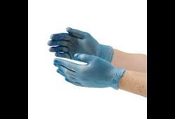 Handschuhe Vinyle blau S - 100 St. NP